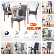 Homepo【PH Stock+COD 】Waterproof  Dining Chair seat cover stretchable elastic furniture seatcovers monoblock Chair Cover elastic chair cover