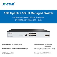 JT-COM 8-Port Network Switch Smart Web 2.5Gps with 2*SFP+ L3 Managed Switch Support Vlan ERPS Qos AC