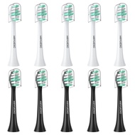 Replacement Heads Compatible with Philips Sonicare 10 Pack, 5 White + 5 Black, Electric Tooth-Brush