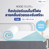 Nooz ท็อปเปอร์เมมโมรี่โฟม ที่รองนอน ผสมCool Gel ช่วยทำให้ที่นอนเย็นและนุ่มสบายมากกว่าที่เคย รุ่น Erg