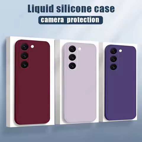 For Samsung Galaxy S25 Edge S23 S24 Ultra S25 FE A17 A56 A55 A54 A16 5G Liquid Silicone Soft Case Fo
