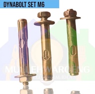 Baut dynabolt m6 / Dinabolt tanam beton 6x40 mm kuning murah