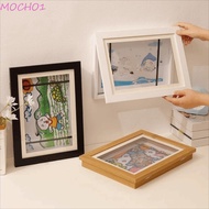 MOCHO1 Magnetic Flip Photo Frame, A4/A3 Front Opening Flip Art Photo Frame, Creative Changeable Elas