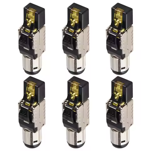 Stylish-6-Pack Tool Free Shielded RJ45 Cat 8, Cat8 Field Termination Plug, Cat8 Connector, Cat8 Plug