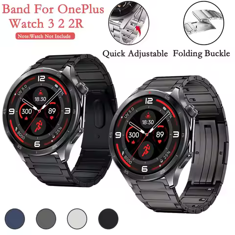 22mm Titanium Strap Compatible with OnePlus Watch 3 2 2R Replacement Wristband for Correa OnePlus Wa