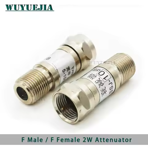 1Pcs F Male to F Female Connector 2W DC-1.0GHz TV Signal Attenuator RF Attenuator RF Accessory 1~30d