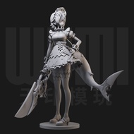 รุ่น Miniature 1/24 สาวน้องรับใช้ที่รบ รุ่นญี่ปุ่น 3D Printed White Model ขนาด 18 นิ้ว ของเล่นสะสมสำ