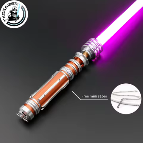 TXQSABER Leia Organa Solo NeoPixel Lightsaber Collection Metal Hilt Gesture Ignition Blaster Force S