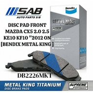 [ DB2226MKT ] DISC BRAKE PAD FRONT MAZDA CX5 2.0,2.5 KE10 KF10 2012''ON [BENDIX MKT]