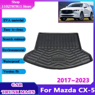 Car Rear Trunk Floor Mat for Mazda CX-5 2017~2023 Accessories CX5 CX 5 3D EVA Material Waterproof Easy Clean Protect Storage Pad