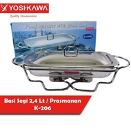 Minowa Food Warmer Basi OVAL TRANSPARENT GLASS Buffet/ Food Warmer