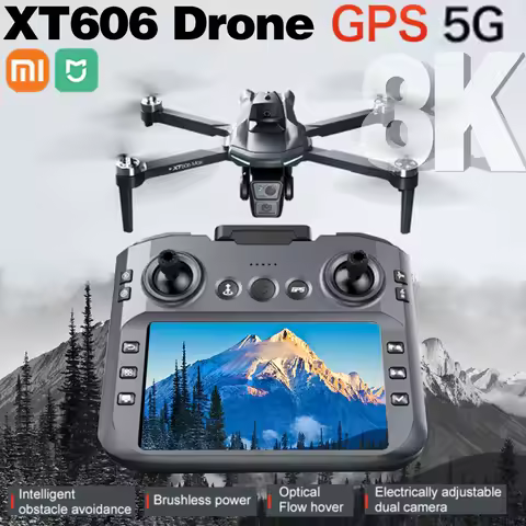 Xiaomi Mijia XT606 Drone Professional 8K HD Camera 5G GPS WIFI FPV Drones 4.5 Inch Screen Avoidance 