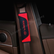 Toyota Seat Belt Cover For Toyota Vios  Shoulder Pad Accessories Carbon Fiber Style Car Safety Seat 