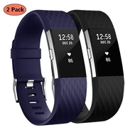 สายนาฬิกาสำหรับ Fitbit Charge 2สายนาฬิกาสำรองสายสำหรับ Fitbit Charge 2สามารถปรับได้รุ่นคลาสสิกและสเปเชียลจำนวน2ชิ้น (ไม่มีตัวติดตาม)