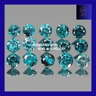 Afriel^ Natural Blue Diamond Berlian Biru Asli Eropa Original Tabur 1Mm Gugur 100 Bukan Berlian Banj