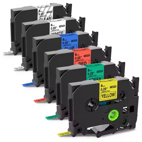 Label Tape 6-24mm Compatible for Brother tze-Label Tape tze231 for Ptouch Label Printer PTH110 H107