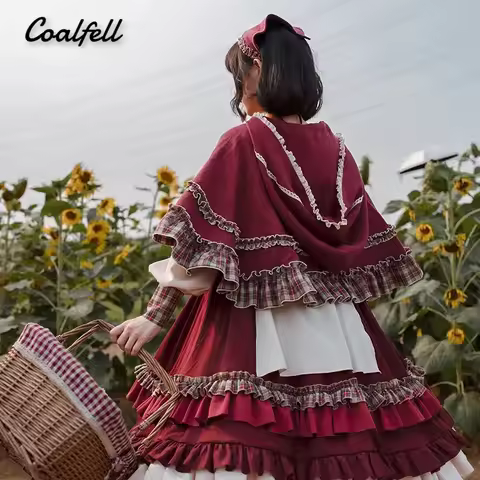 Coalfell [Little Red Riding Hood] Complete Lolita Autumn/Winter Lolita Cloak Lolita Dress Set op Dre