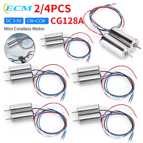2/4PCS 8520 CW+CCW Mini Coreless HM Motor 8.5mm*20mm Micro Coreless Motor DC 3-5V Electric Motor 500