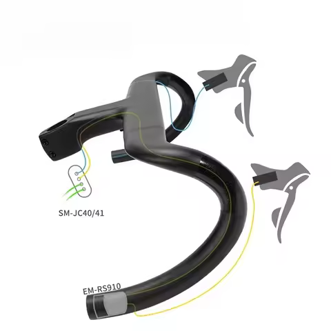 TOSEEK TKR01 OEM Road Bike Full Internal Cable Routing Bicycle Handlebar Carbon Integrated Handlebar