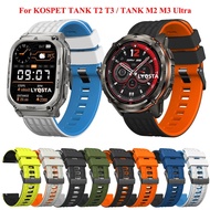 22mm Silicone Strap For KOSPET TANK T3 Ultra 2 T2 M2 M3  Smartwatch Band Replacement Watchband Brace