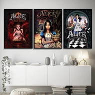A-Alice M-Madness R-Returns Movie Stickers Retro Canvas Painting Printing Room Bar Cafe Aesthetic Ar