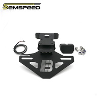 SEMSPEED Motorcycle Rear License Plate Fender Tail Tidy Bracket Signal Light Assembly Holder For CFM
