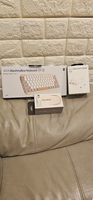 ASUS華碩 KW100 鍵盤+MD200滑鼠及USB-C充電器套裝
