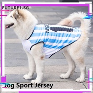 FUTURE1 Dog Vest, 4XL/5XL/6XL Medium Dog Sport Jersey, Spring Breathable Large Stripe Basketball Clothing Apparel