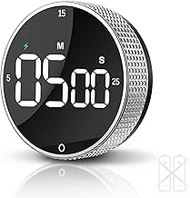 Rechargeable Magnetic Kitchen Timer-Loud Alarm Visual Productivity Timer&Pomodoro Timer with Large L