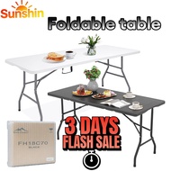 【WTHB】4FT/6FT Foldable Table Meja Lipat Heavy Duty Banquet Table 500KG Outdoor Catering Dining Event
