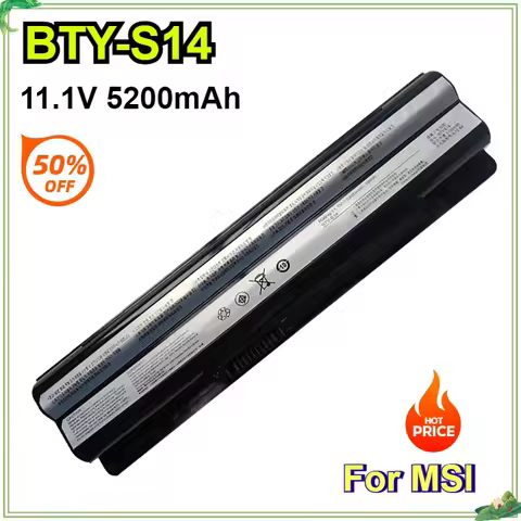 BTY-S14 Battery for MSI GE60 GE70 Series CR41 CX61 CR70 CR650 CX650 FR400 FR600 FR610 FR620 FR700 FX