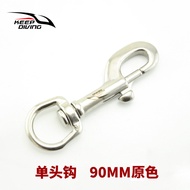 316 Stainless Steel Single Hook 90mm Spring Buckle Scuba Technology Diving Equipment BCD Accessories
