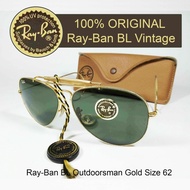 Kacamata Hitam RayBan BL Original USA Outdoorsman Gold Size 62