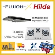 HB-22783SS Hilde Gas Cooker Hob/ FR-MS1990R-GBK Fujioh Hood HYBRID COMBO