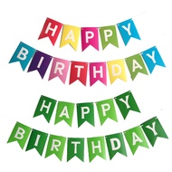 Small Colorful Dovetail Flag happy birthday birthday Pull Flag Children birthday Party Decoration Se