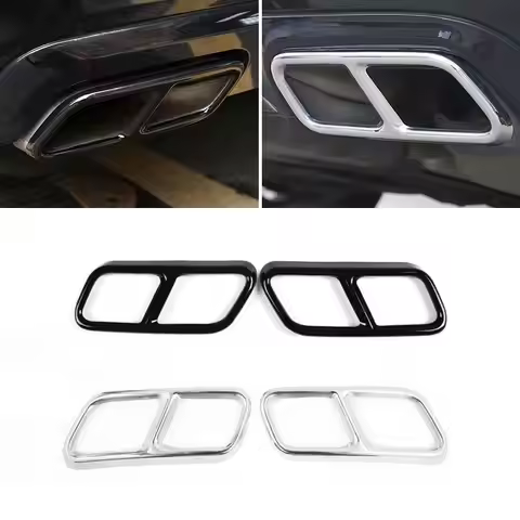 Car Rear Tail Muffler Exhaust Pipe Output Cover Trim For Mercedes Benz S R GL Class W221 2010-2013 W