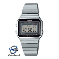 Casio A700W A700W-1A Vintage Digital Stainless Steel Retro Unisex Watch