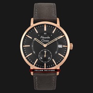 Alghani Watch Jam Tangan Kasual Pria Alexandre Christie AC 6545 MS LRGBA Men Black Dial Dark Brown L