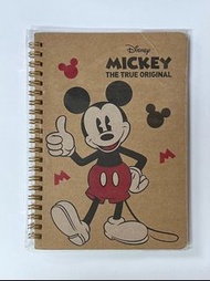 全新 Disney迪士尼米奇32K線圈彩色筆記本