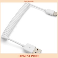 [Ready Stock] Fast Charging Cable 66W 6A Super Car Strong Spring Data Cable Aluminum Alloy Braided S