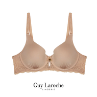Guy Laroche Lingerie เสื้อใน บราเต้าเรียบ เสริมฟองน้ำ กีลาโรช Push Up T-Shirt Bra GB7N44 นู๊ด (NU) 3