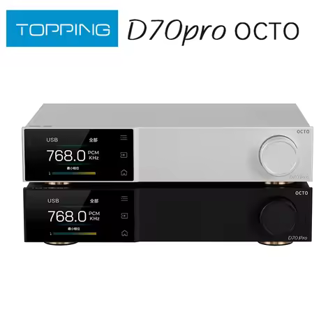 TOPPING D70 PRO OCTO HiFi DAC Bluetooth 5.1 Support LDAC with RCA XLR Output Remote Control Hi-res A