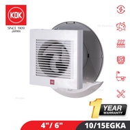 KDK 4" 10EGKB / 6" 15EGKB EZ Fans Wall Mount Propeller Ventilating / Exhaust Fan