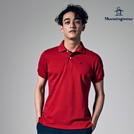 【MUNSINGWEAR 企鵝】男款日本製基礎短袖POLO棉衫-紅色,LL