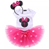 Minnie Polka Dot 1st Birthday Clothes Set