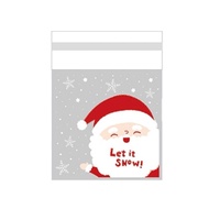[G. World] Christmas Limited Biscuit Self-Adhesive Bag 10x10 HOHO Party Self-Adhesive Bag Biscuit Ba