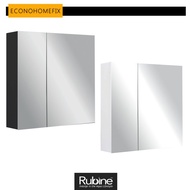 [RUBINE] RMC-1355D15 BK (PEARL BLACK) / RMC-1355D15 WH (PEARL WHITE) Wall Mounted Cabinet Mirror Stainless Steel