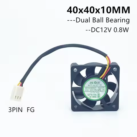 4010 40MM Dual Ball Bearing Fan DC 12V 0.8W 4CM 40x40x10mm Fan For South And North Bridge Chip 3D Pr