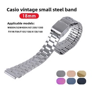 18 Stainless Steel Watch Band for A158W F91W AE1200, Metal Link Bracelet Strap Replacement, Unisex S