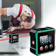 USNOW Digital Angle Gauge, Magnetic Laser Gauge Magnetic Protractor, Slope Measurement 0-90° Range P